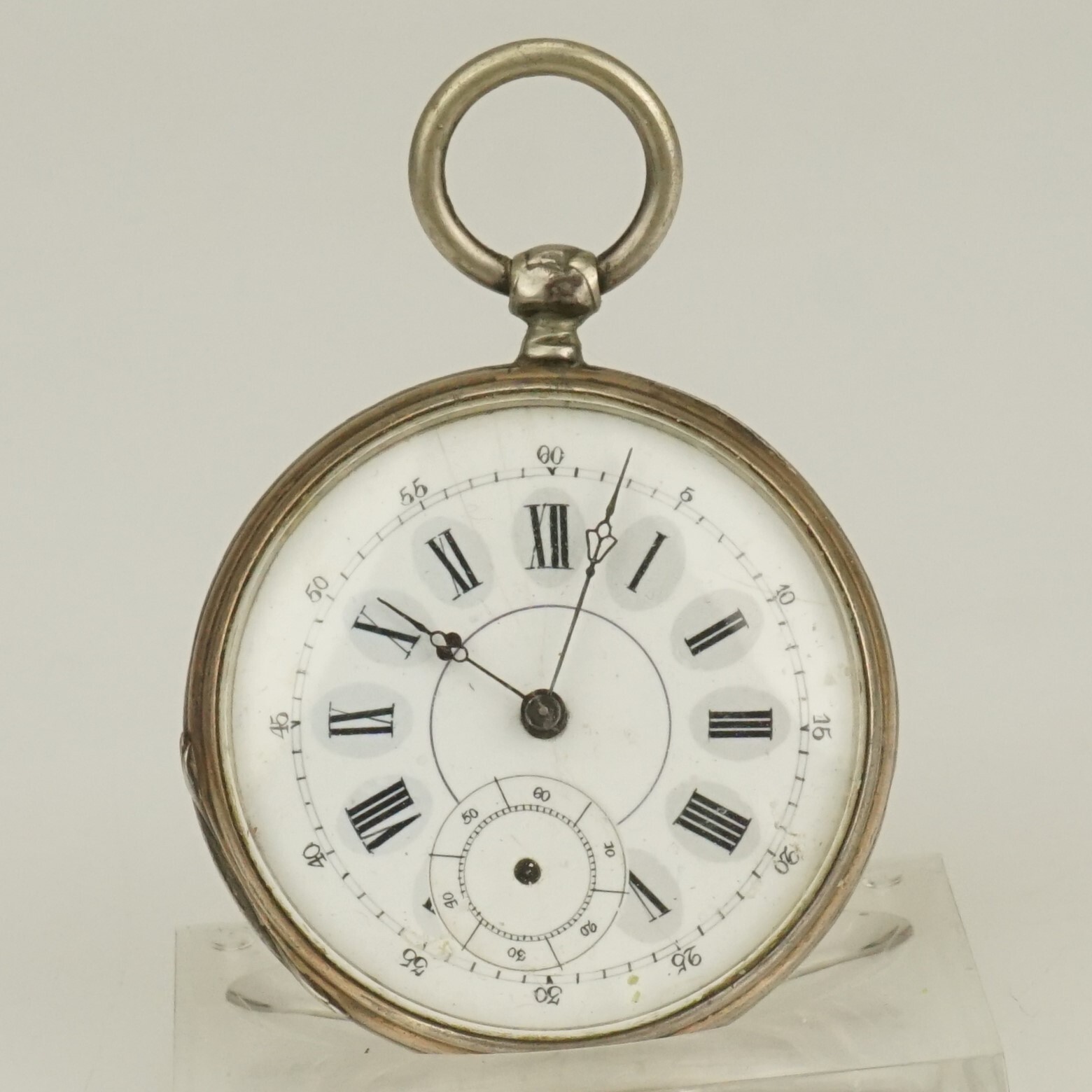 Rare! Antique Silver Pocket Watch Men’s no fusee duplex chronometer repeater RAR