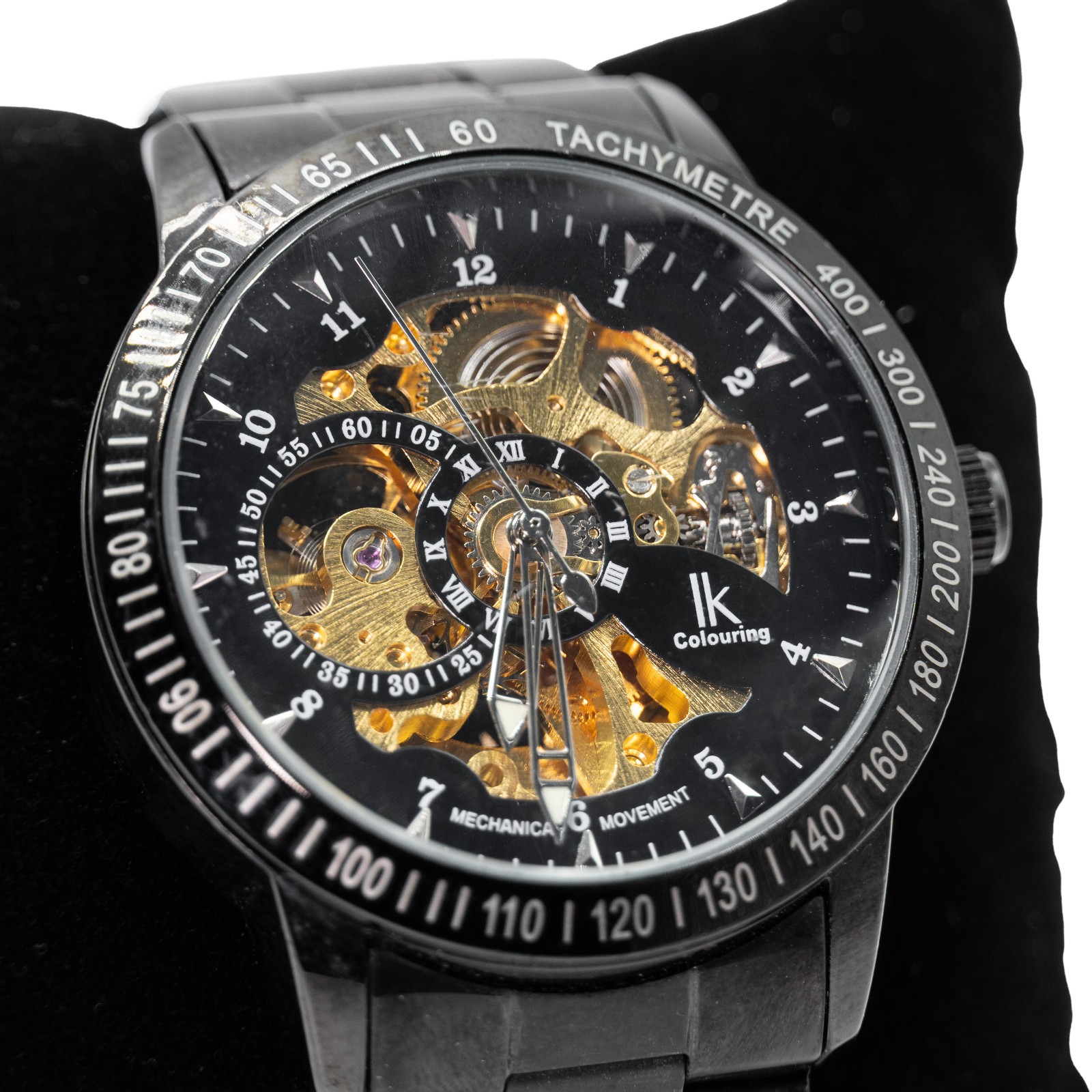 IK Coloring Automatic Skeleton Men’s Watch 42mm – Black / Gold