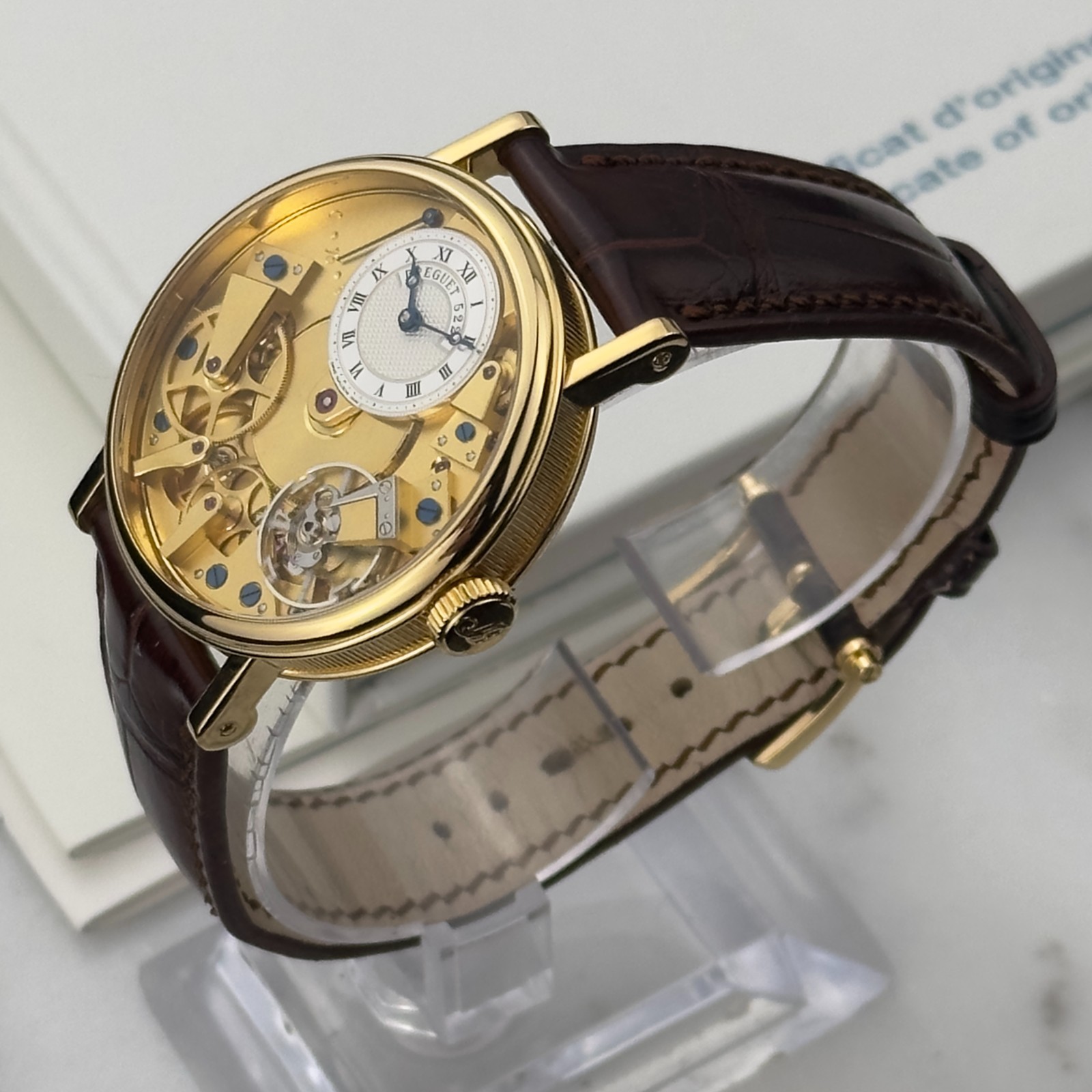 2017 Breguet Tradition 7027BA/11/9V6 Manual Yellow Gold Men’s Watch Box Papers