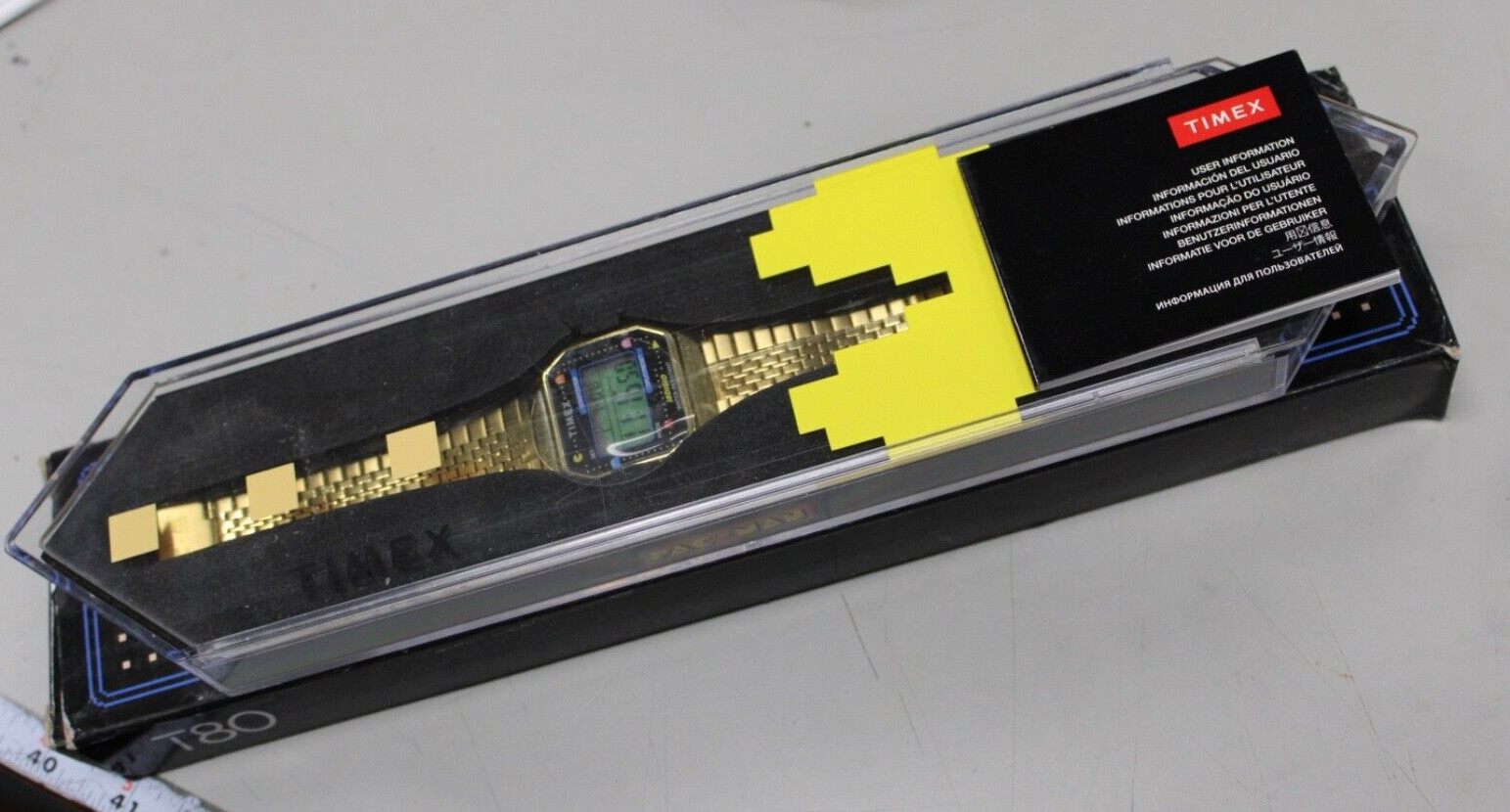 Timex X Pacman T80 Digital Stainless Steel – Gold •Free Shipping•