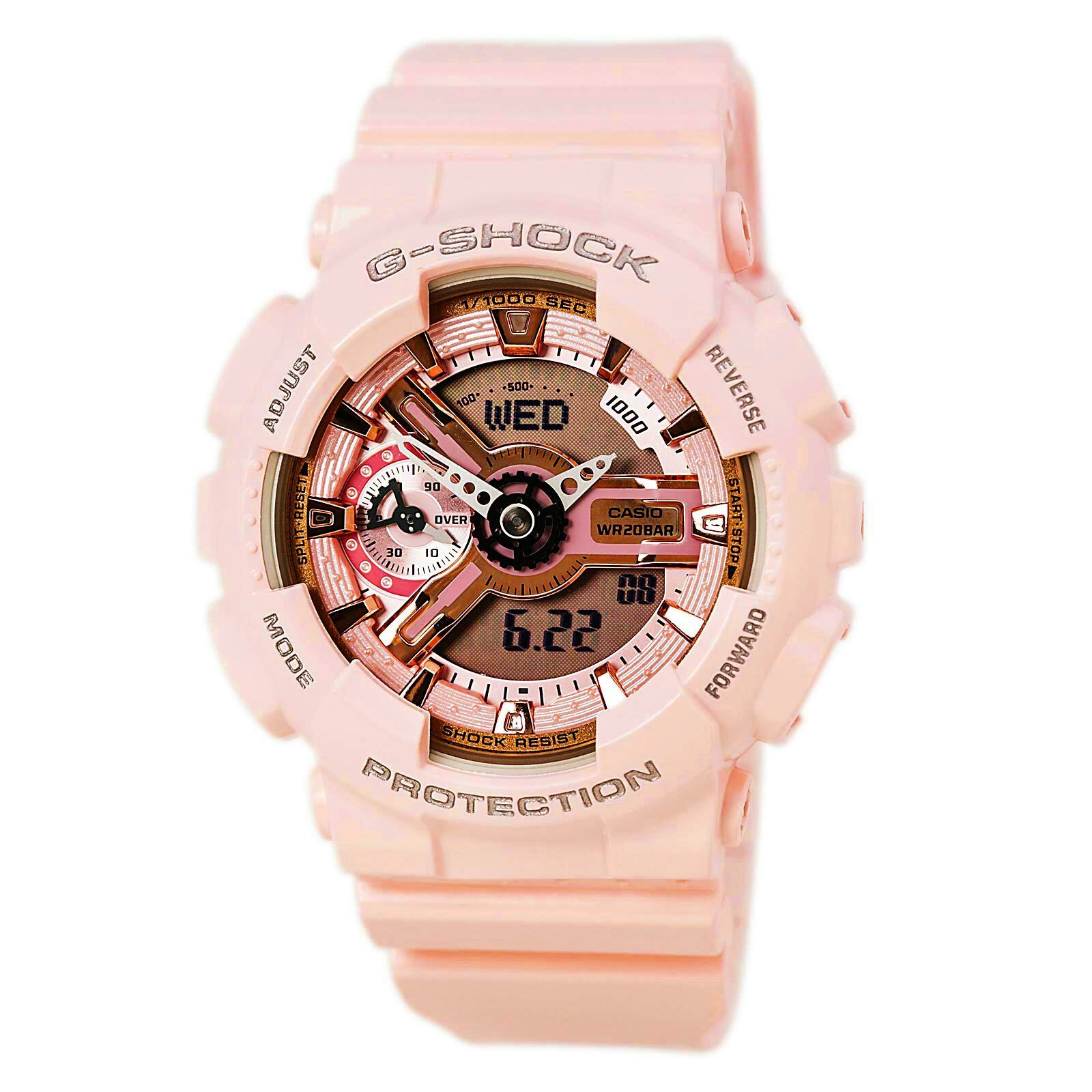 Casio Women’s Watch G-Shock S Series Pink & Grey Dial Strap GMAS110MP-4A1