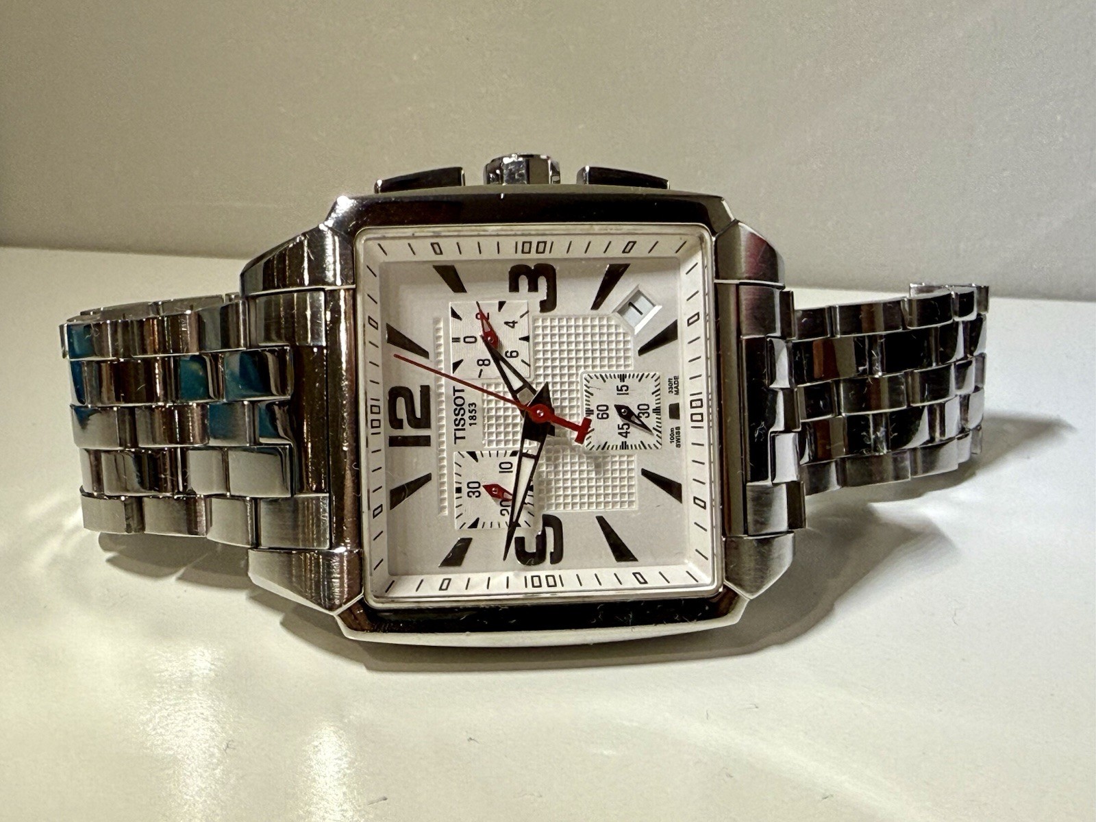 Tissot Quadrato Quartz Men’s Watch Fits 7.25 Inch Wrist