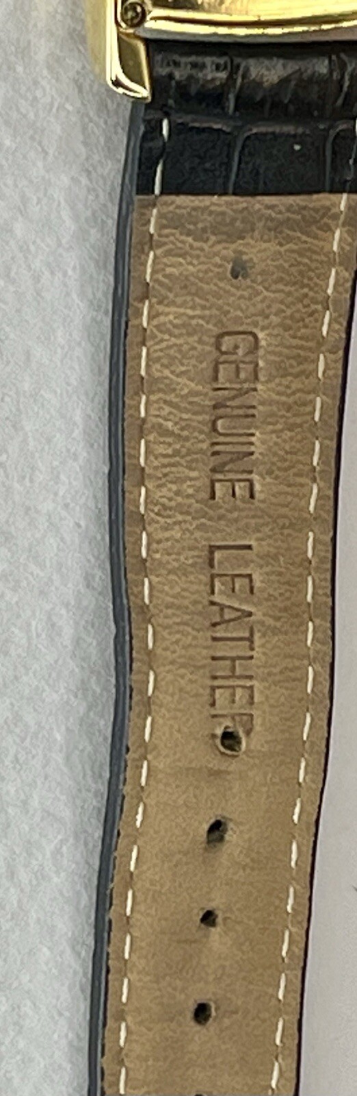 Stuhrling Original Montre Lady Gatsby Krysterna Bezel Alligator Embossed Leather