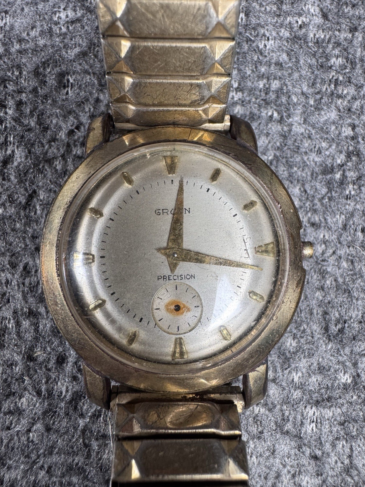 Gruen 415 Wrist Watch For Parts 10k RGP Case Vintage 50s Repair