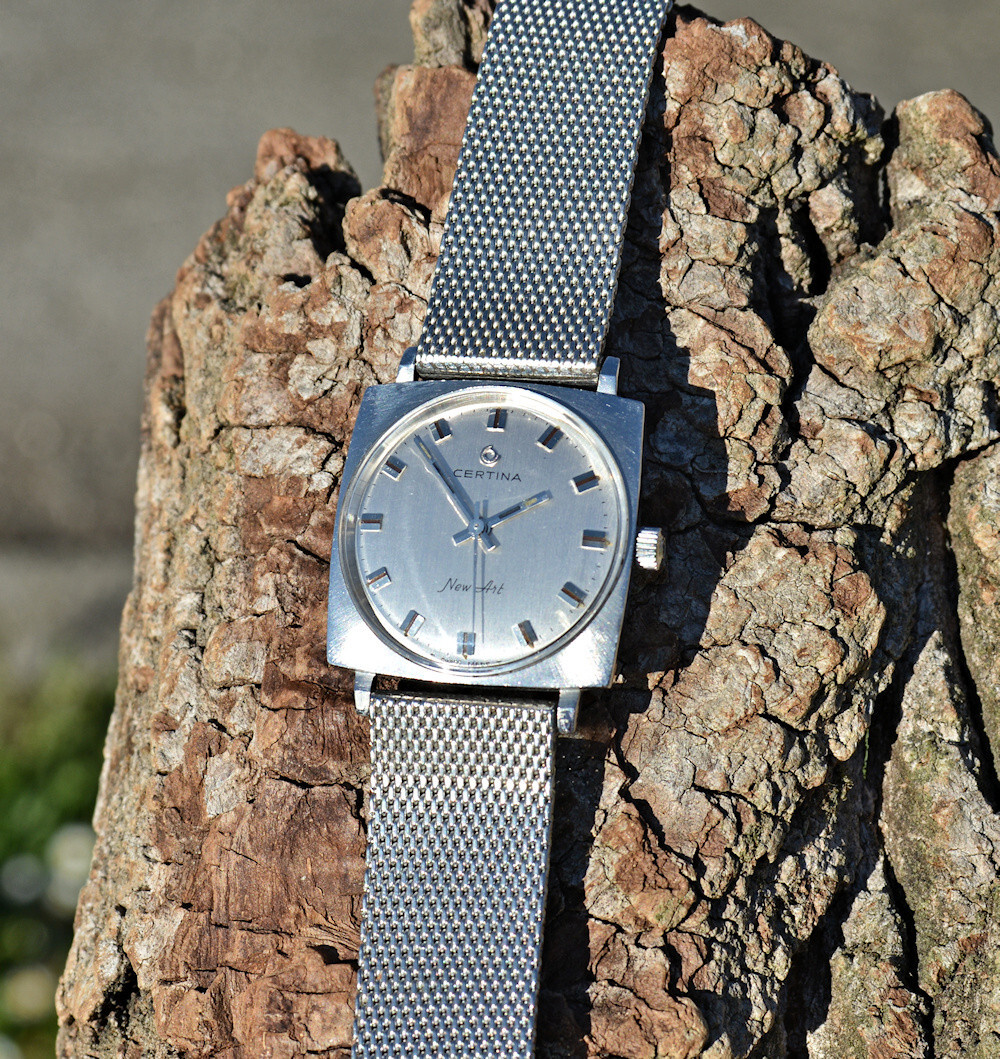 Certina New Art Extra Flat Steel Rare Monobloc Case Excellent Condition
