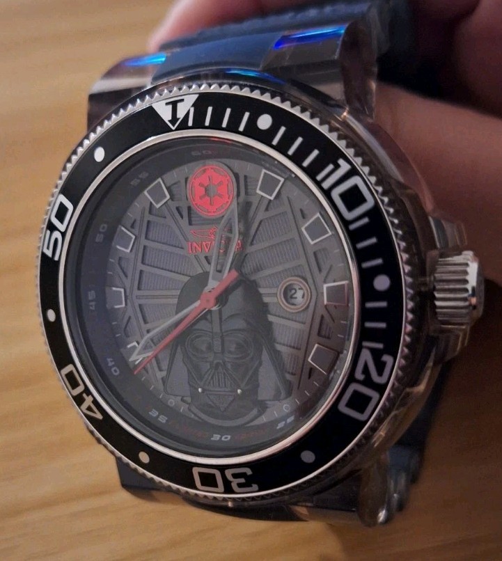 Invicta Star Wars Darth Vader Men’s Watch – 51.5mm, Black, Transparent (39706)