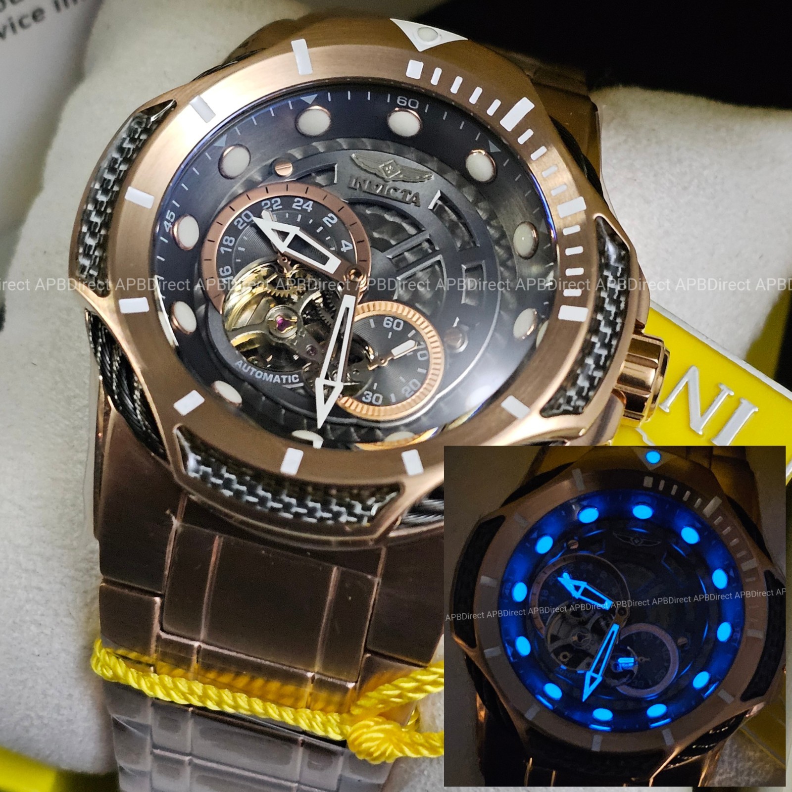 Invicta – BOLT – Automatic – Open ❤️ Heart Dial Rose Gold / Gunmetal mens watch