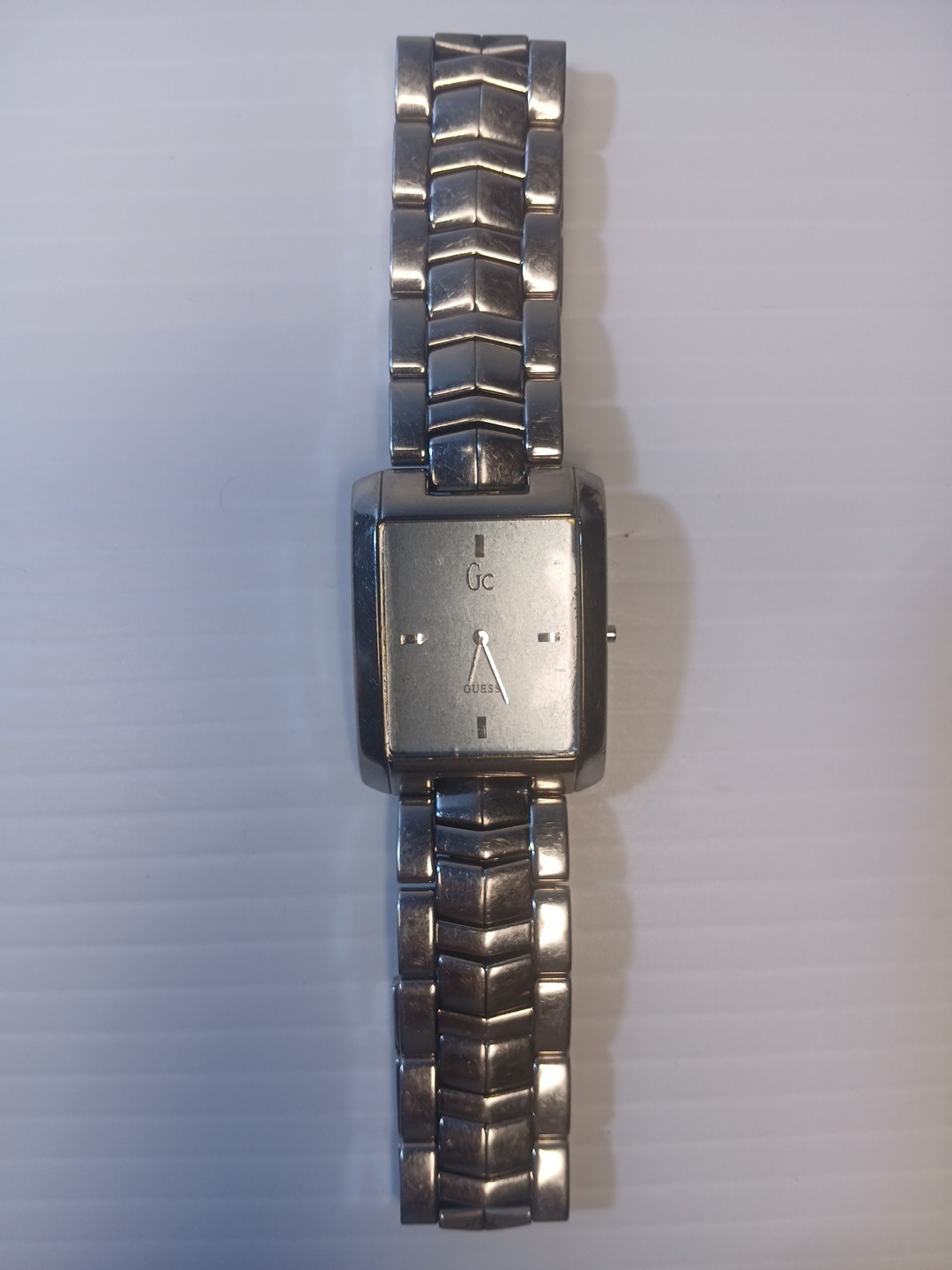 GUESS G15045G COLLECTION Stainless Water Resistan 30M Silver Blue Dial 20×29