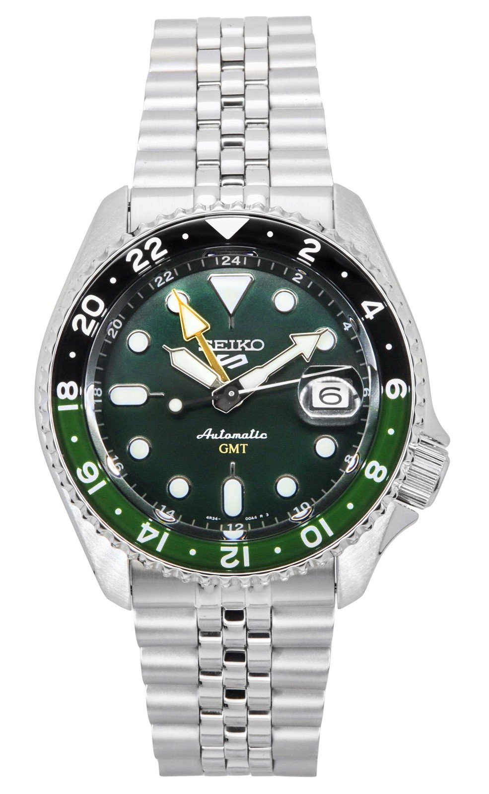 Seiko 5 Sports Green Dial Automatic Stainless Steel 100M Men’s Watch SSK035K1