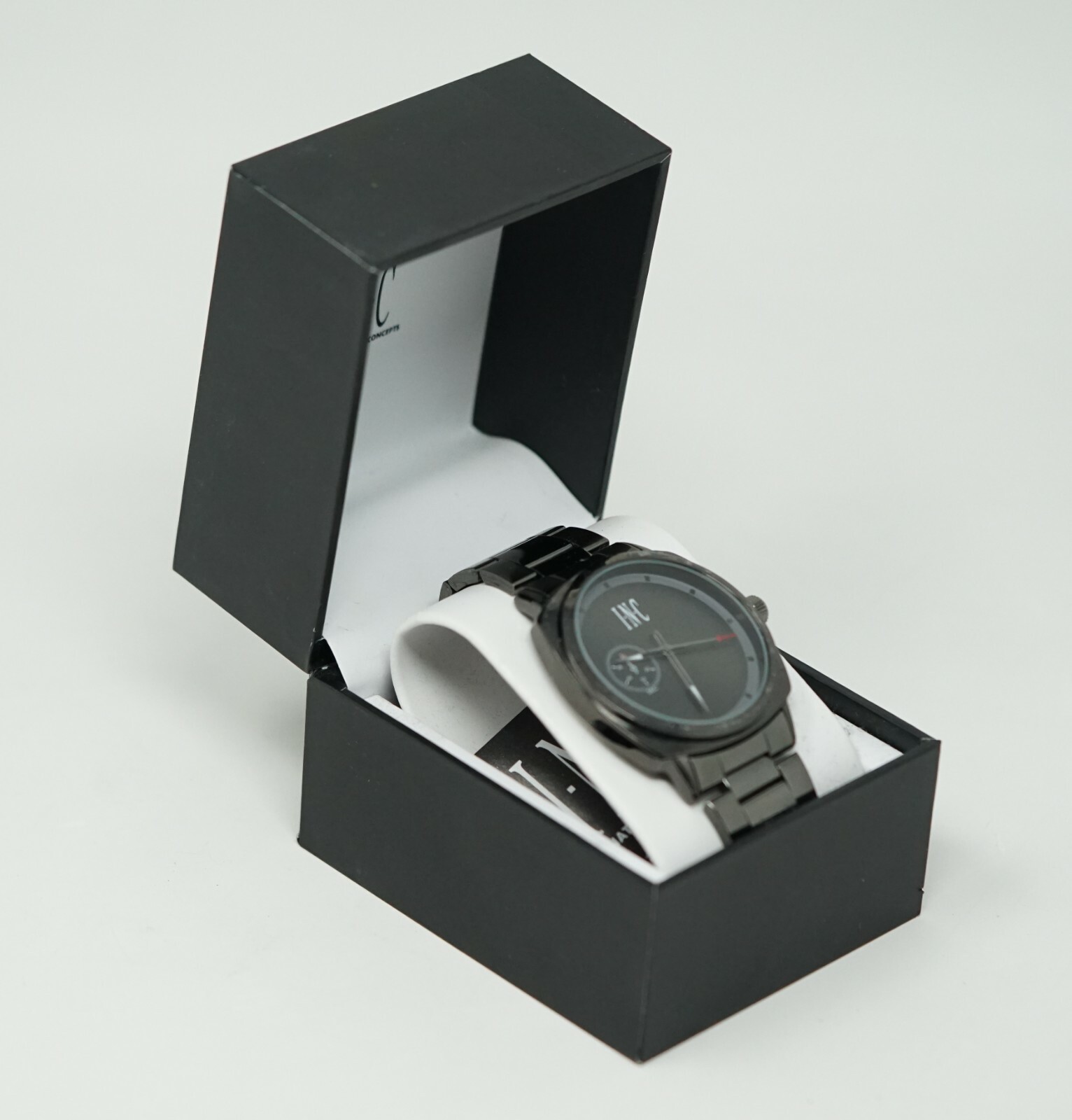 I.N.C. Men’s Polished Bracelet Watch 44mm – Black