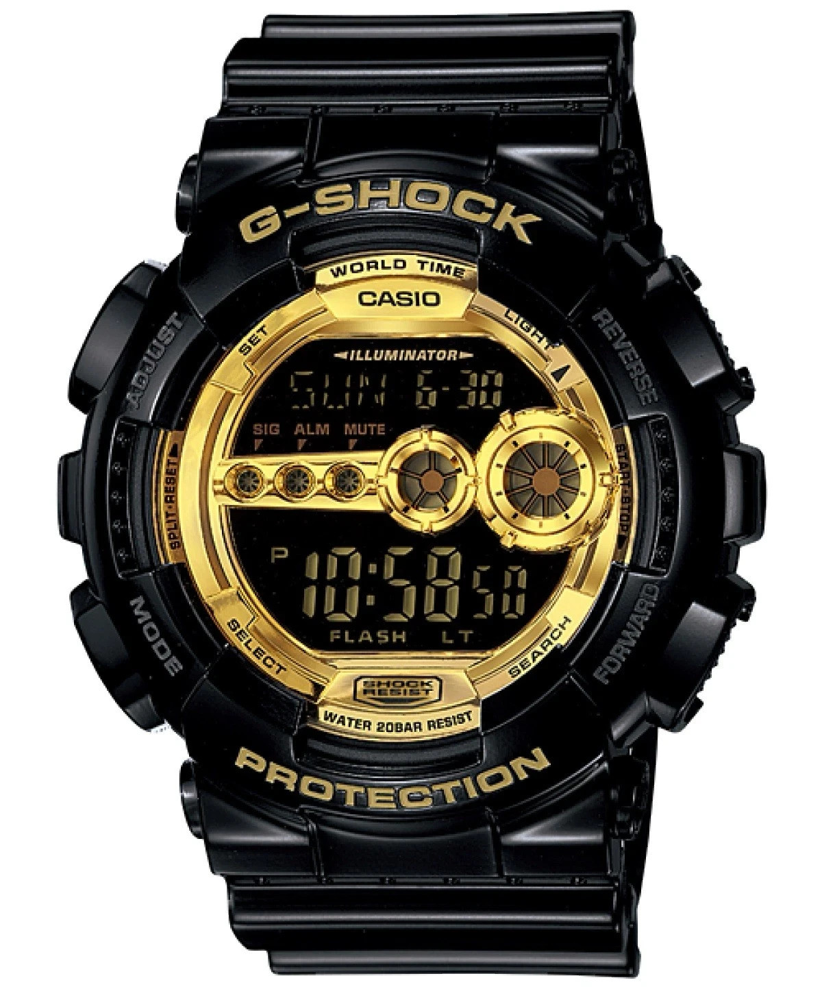 CASIO G-SHOCK GD100GB-1 CS BLACK GOLD SHOCK WATER RESISTANT WATCH BRAND NEW