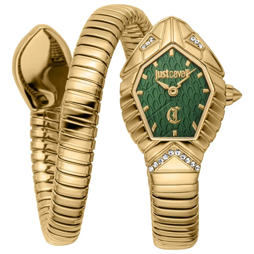 Just Cavalli Women’s JC1L356M0035 Signature Snake Amalfi Gold Quartz Watch