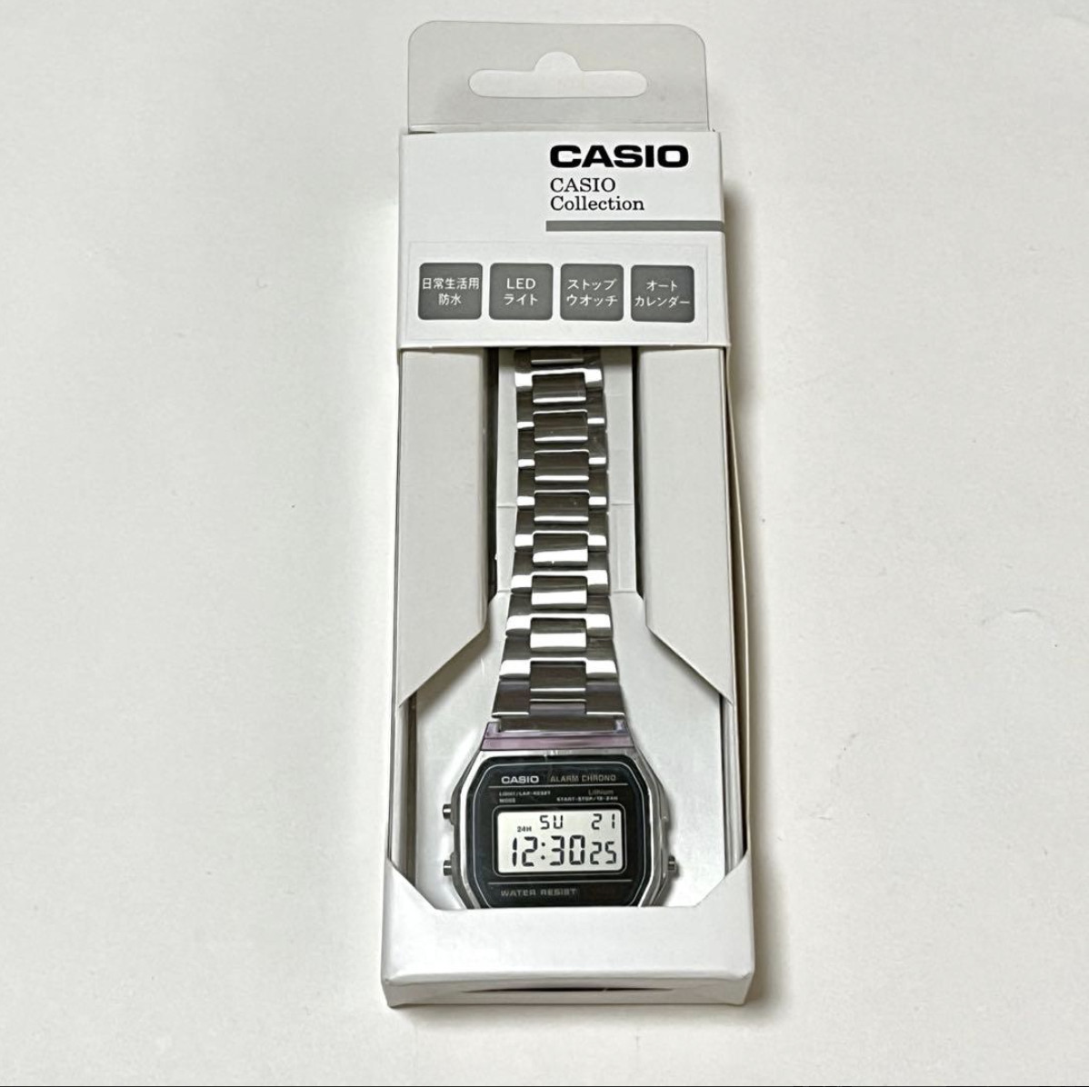 Brand New Casio A158WA-1JH Digital Silver Watch Retro Classic LED Authentic