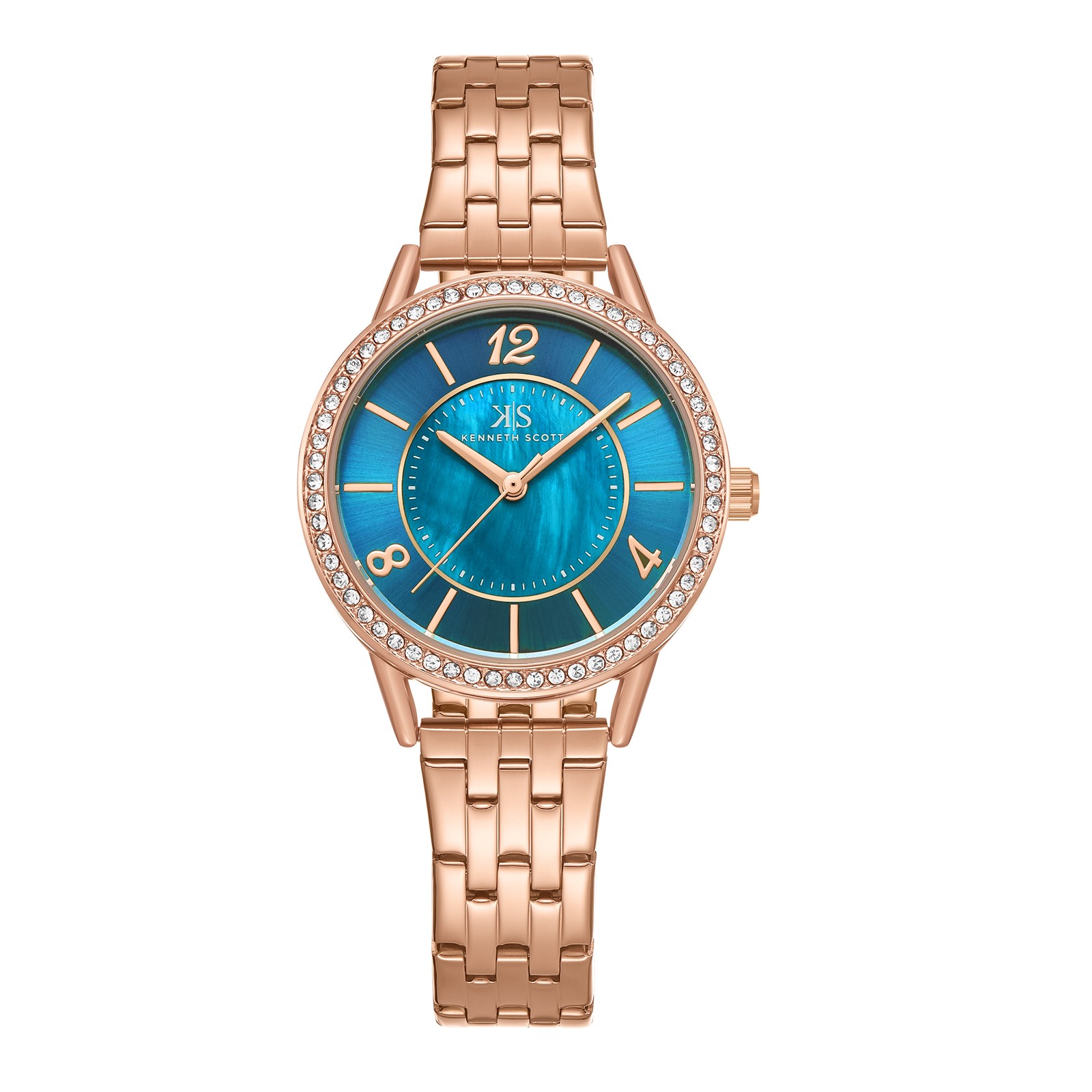 Kenneth Scott Women’s Analog Watch | Blue Dial, 32mm, 30 m (3 ATM)