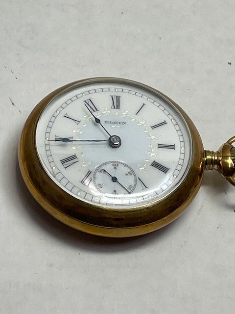 Vintage Elgin Pocket Watch 18S Open Face SWLS Running, see video.