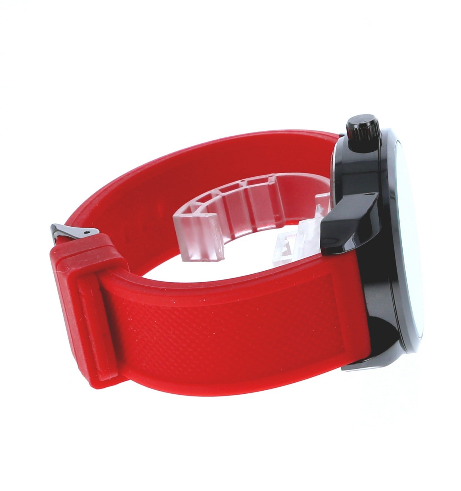 50 mm Men’s Sport Dress Quartz Watch with Red Silicon Band New