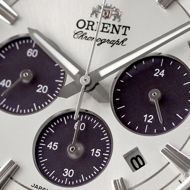 ORIENT Contemporary RN-TX0305S Limited Chronograph Solar Watch Panda Dial 40mm