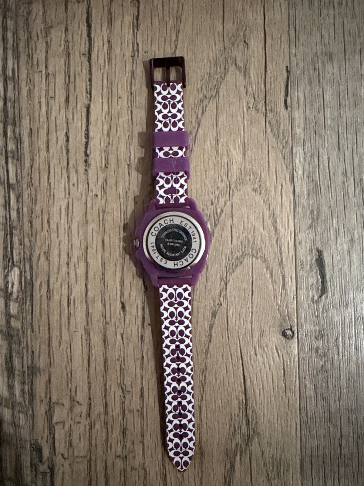 Coach Purple Silicon Watch