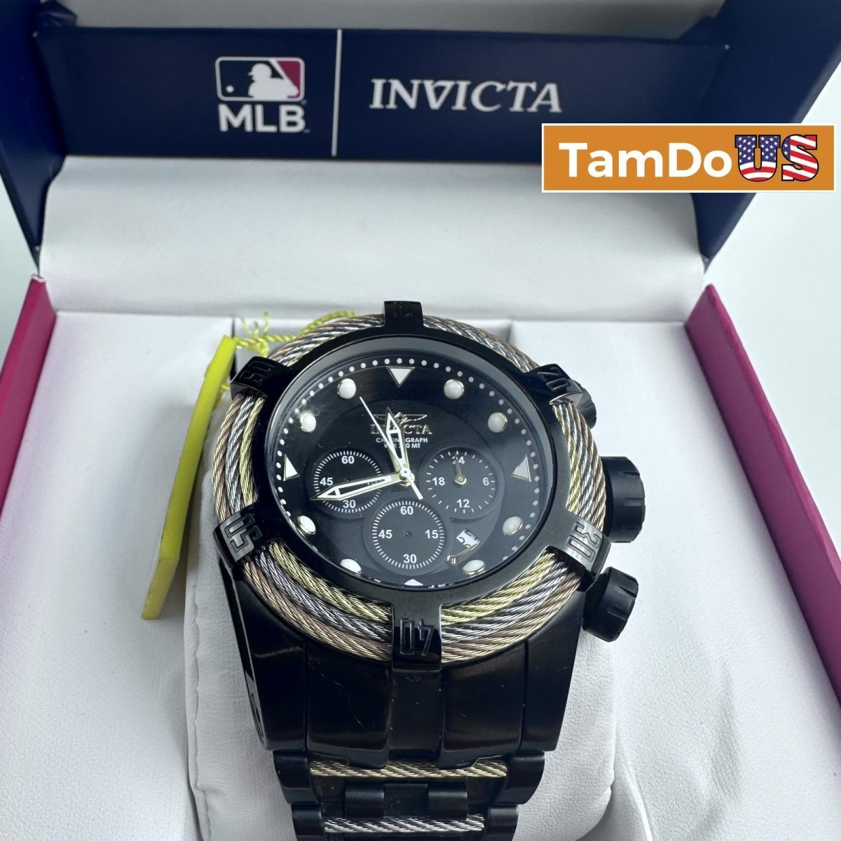 Invicta $929 Bolt Men’s Watch 23050 Black 53mm Japan Quartz 200M Chronograph