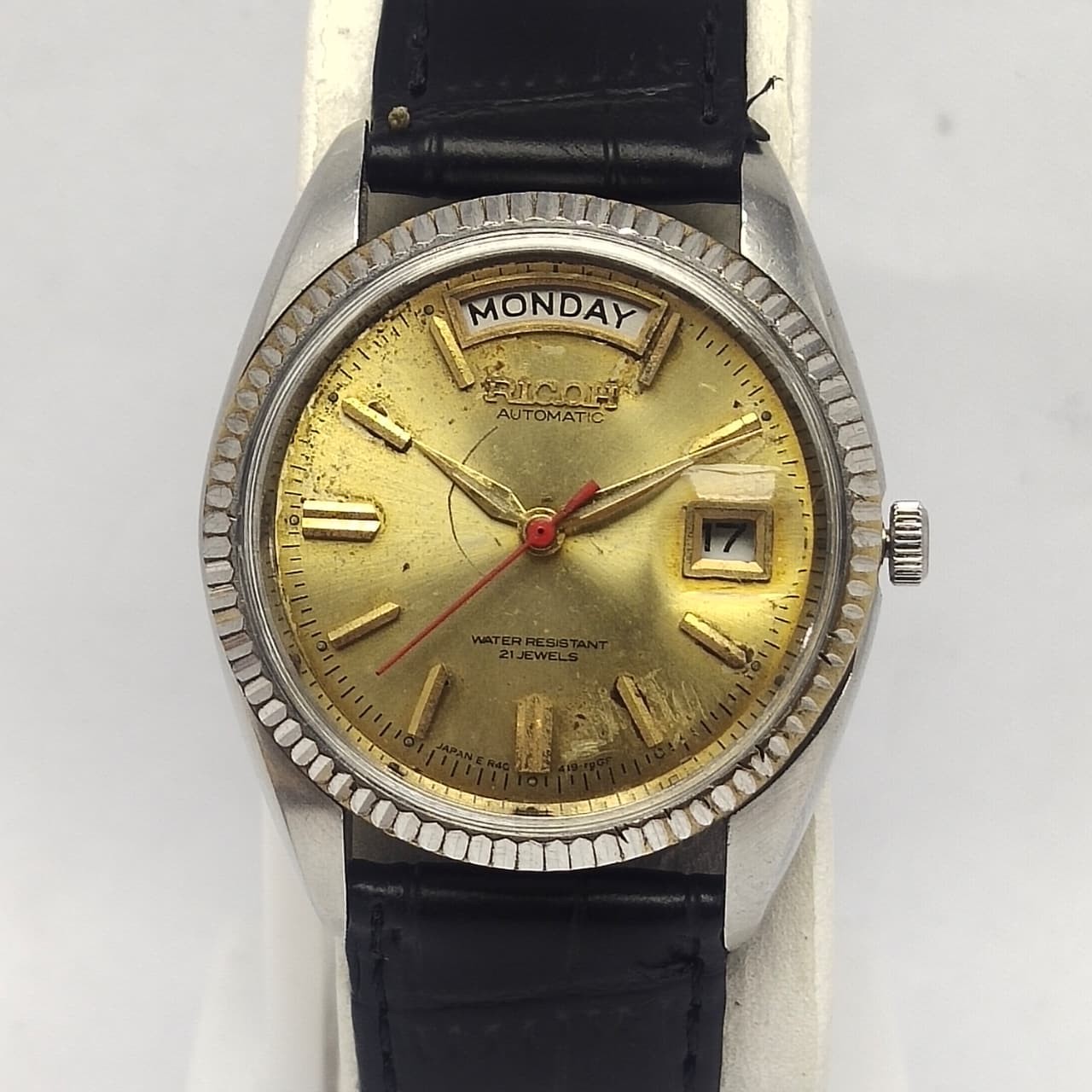 Ricoh President 040121 Automatic Gold Dial Day/Date Vintage Men’s Watchs