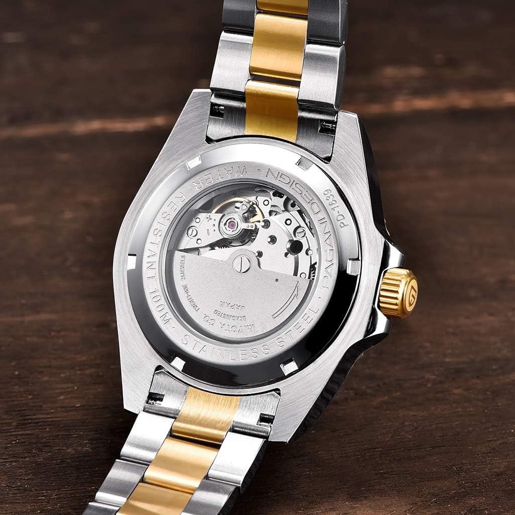 Men’s Waterproof Automatic Watch – Japanese Movement, Stainless Steel, 100M