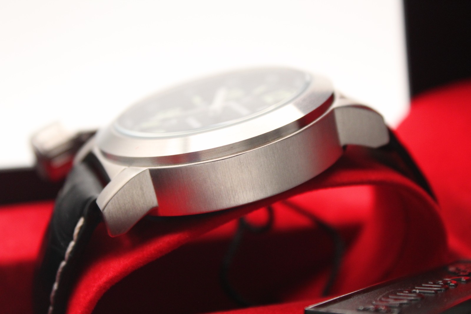Rare JDM SEALANE 10 BAR Men’s Quartz Watch 44.7mm Box & Tags Black Dial Leather