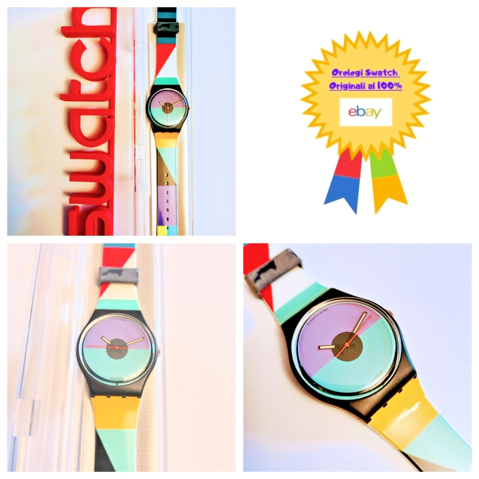 Swatch Gent St. Catherine Point GB121 1988 80s Working Wrist Watch