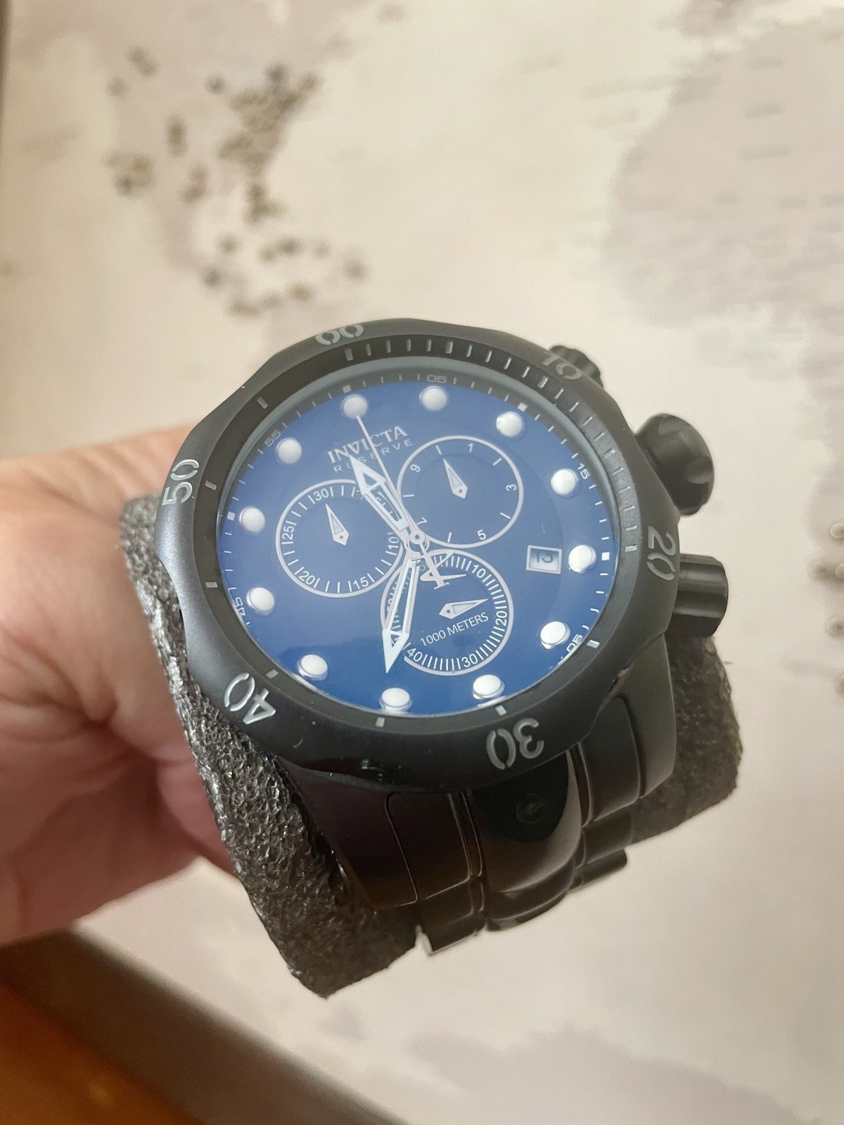 Invicta Reserve 5729 Swiss Made Men’s Chronograph Watch Black Bracelet 1000M