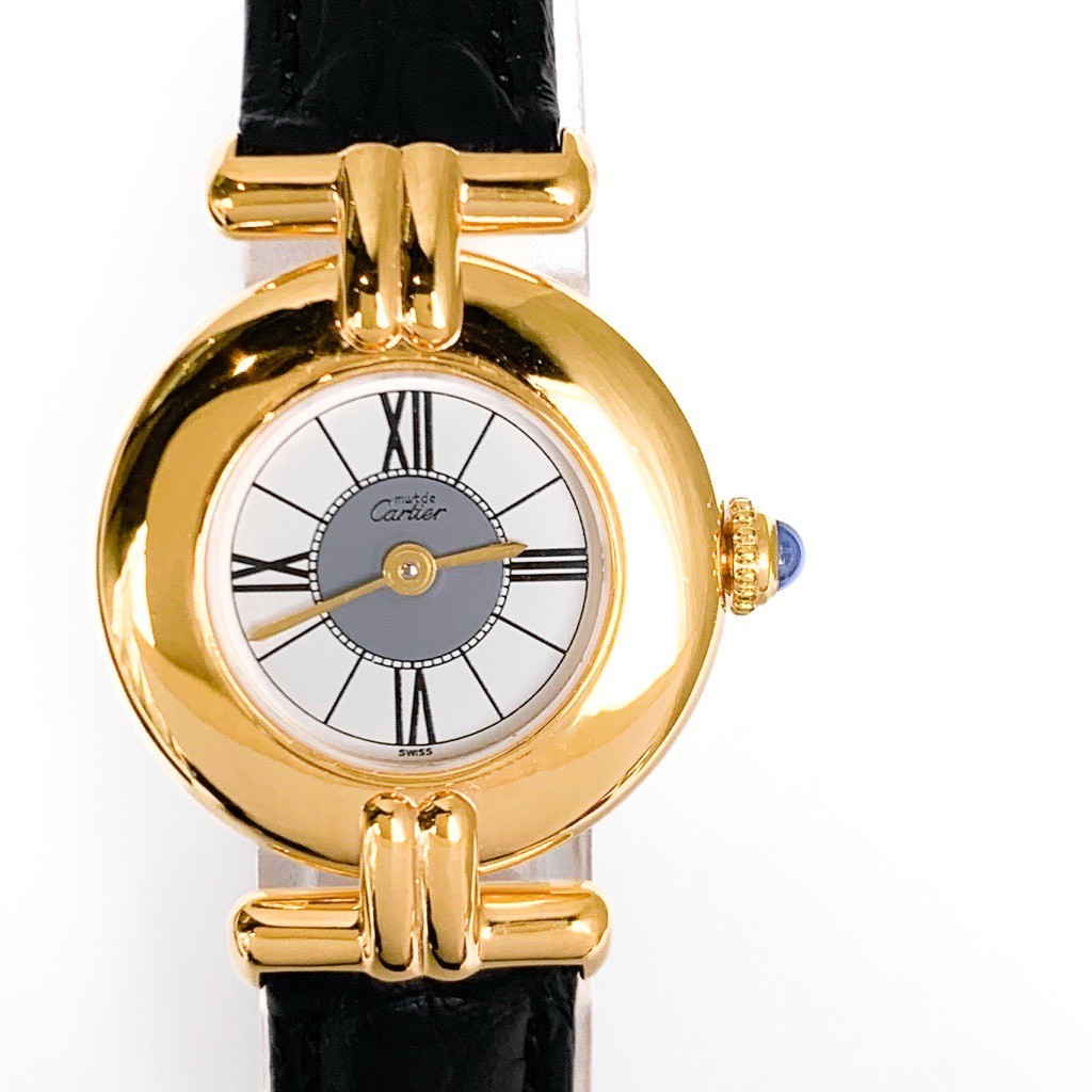 CARTIER Must Colisée, Center Grey Roman Dial, Gold Women Watches Watch