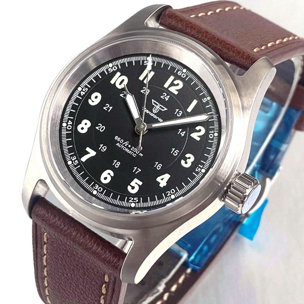 20ATM 36mm Small Pilot Sapphire Glass Automatic Miyota 8215 Men Mechanical Watch
