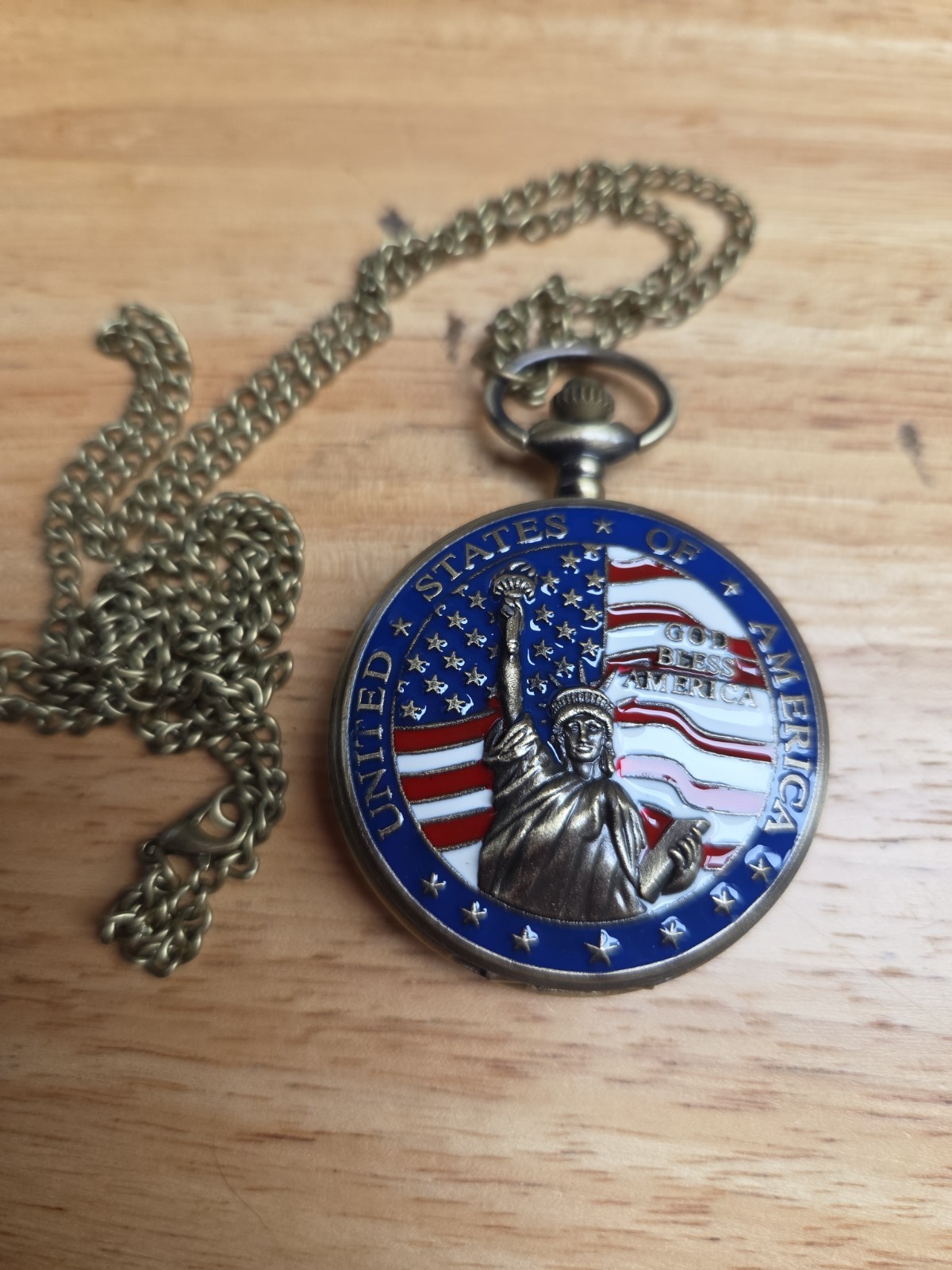 United States Of America In God We Trust Pocket Watch new Bn22