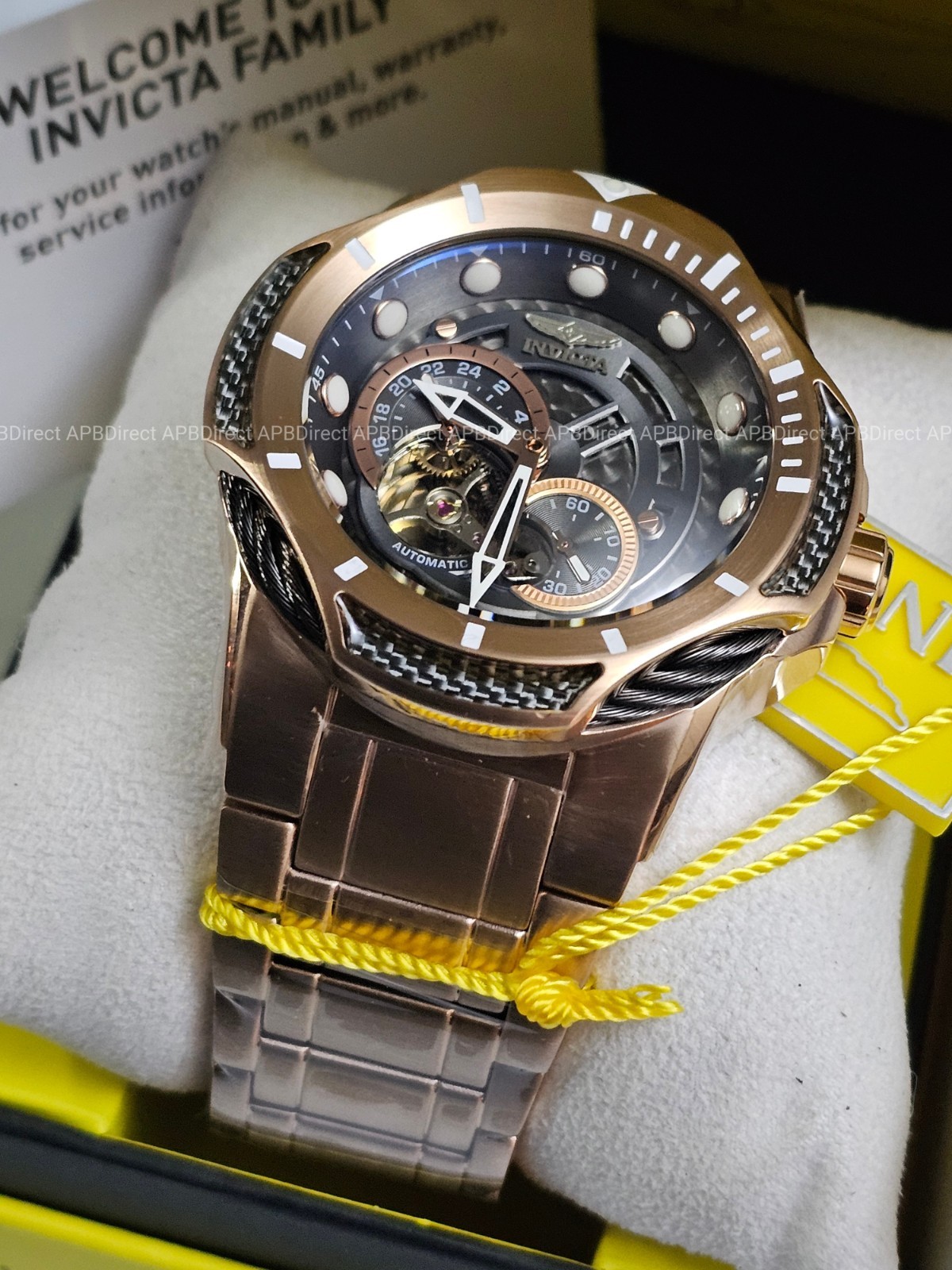 Invicta – BOLT – Automatic – Open ❤️ Heart Dial Rose Gold / Gunmetal mens watch