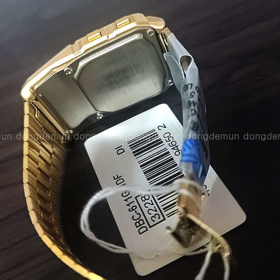 DBC-611G-1DF Unisex Gold Databank Watch Stainless Steel Calculator CASIO