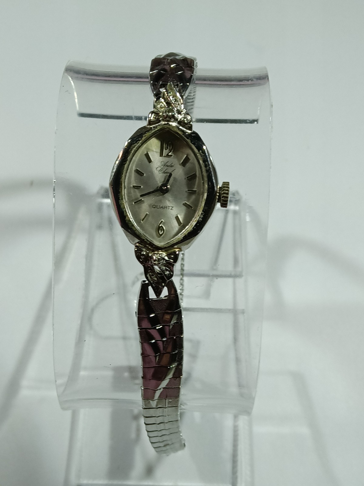 Quartz Elizabeth Taylor ET Collection White Diamonds Watch with Crystal Markers