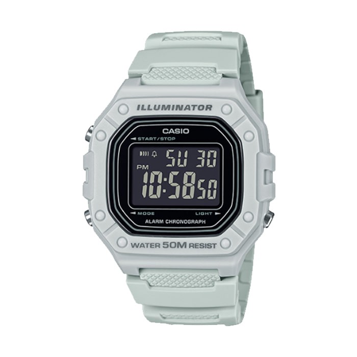 CASIO W-218H-8B Square Sports Digital Men’s Resin Strap Watch