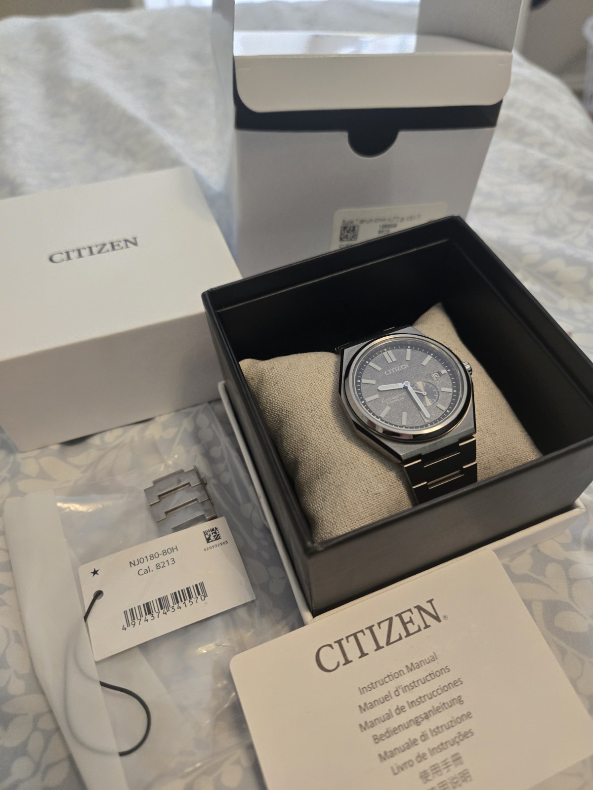Citizen Zenshin Super Titanium Grey Dial Automatic NJ0180-80H 100M Men’s Watch