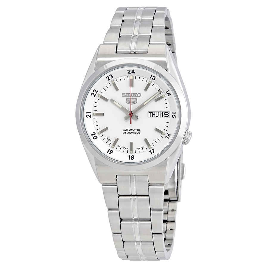 Seiko Series 5 Automatic Date-Day White Dial Men’s Watch SNK559J1