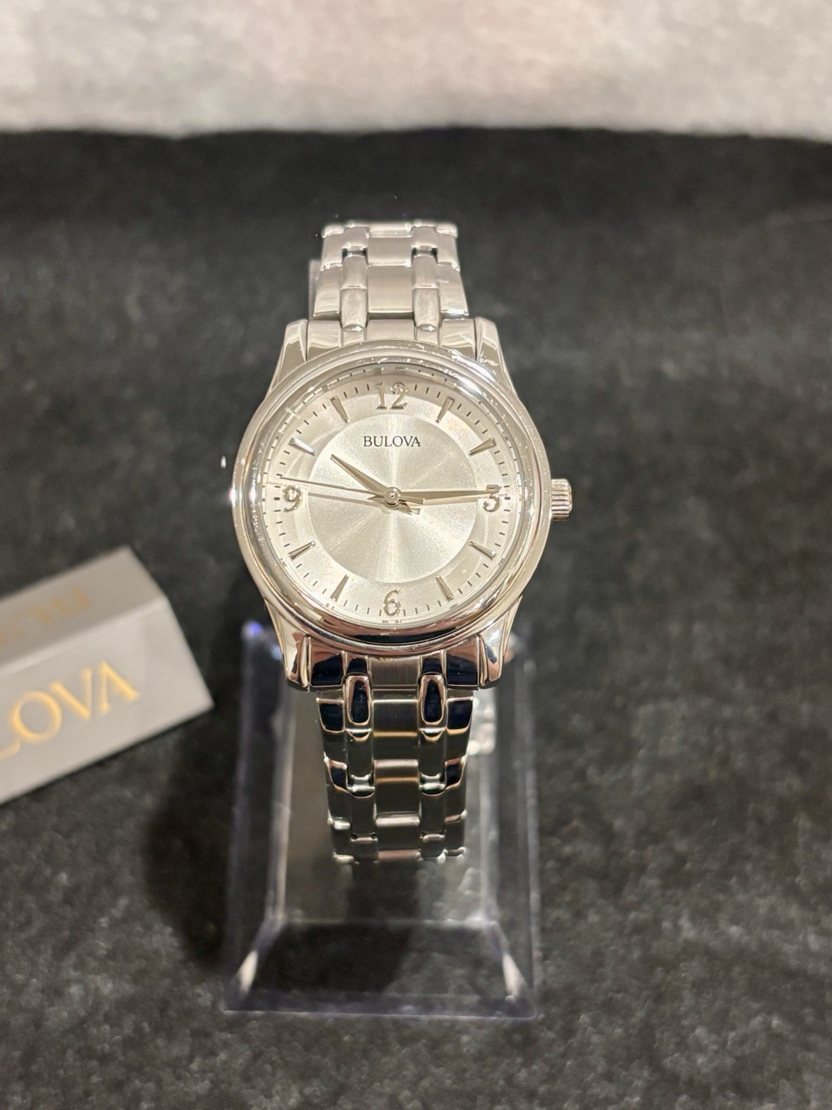 Bulova Women’s Corporate Exclusive Watch Silver Dial Steel Bracelet 30mm w/ Box