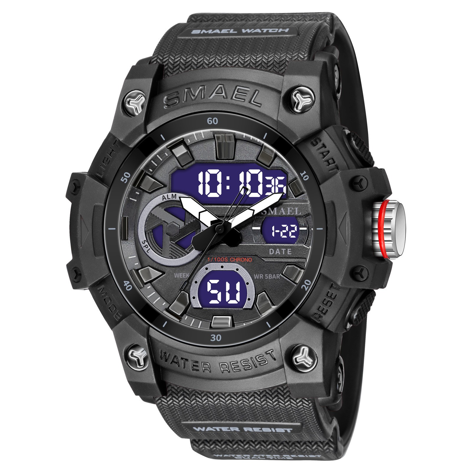 Men Digital Sports Watch Tactical Military LED Backlight Wristwatch Waterproof