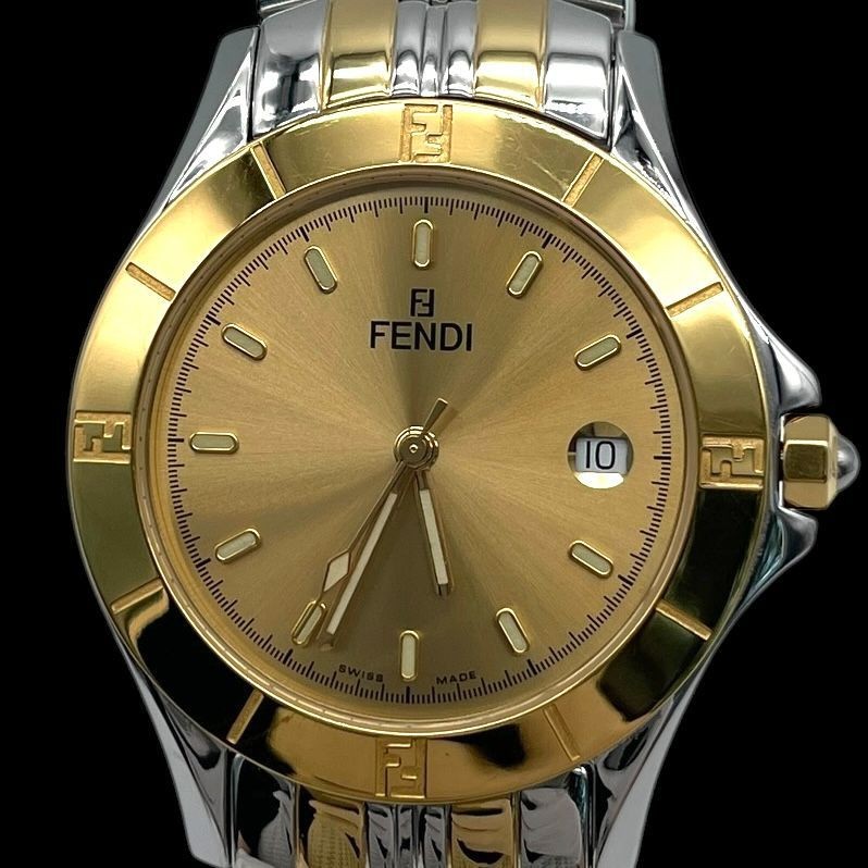FENDI Orologi 2500G 38.0 mm Used Watch Quartz Men Silver Dial Analog Running