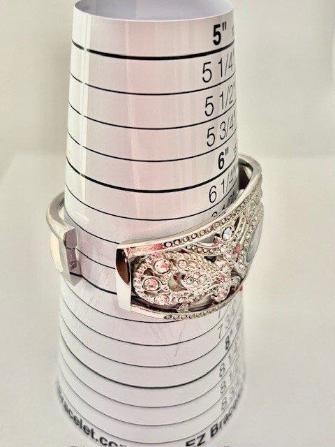 Gold Rhinestones Closed Bangle Cuff Watch