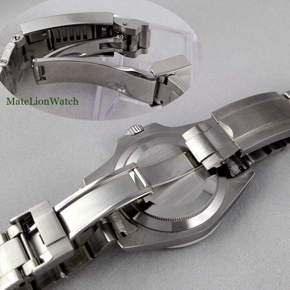 40mm Sapphire Automatic Men’s Watch GMT Date Oyster Band Green/White/Black Dial