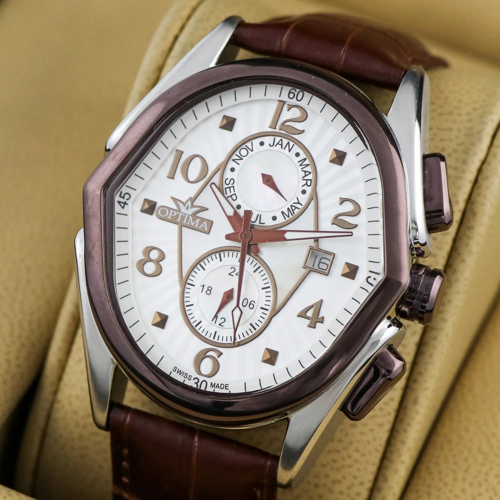 Optima – Swiss Multifunction – OSC272-SCL-7 Multifunctions Swiss Quartz 42 x