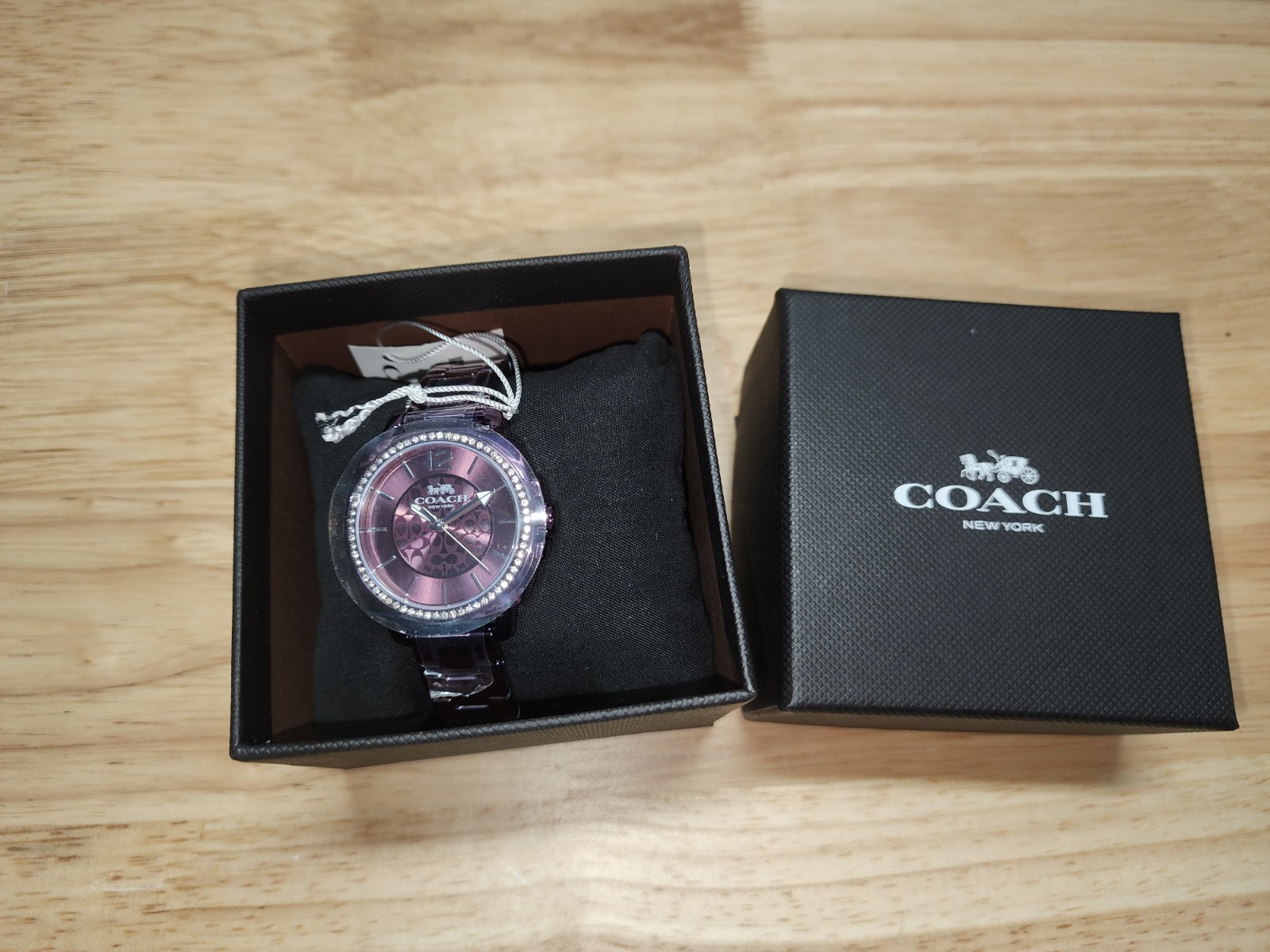 NIB COACH BOYFRIEND WOMEN’S WATCH 34MM Purple STYLE 14503983