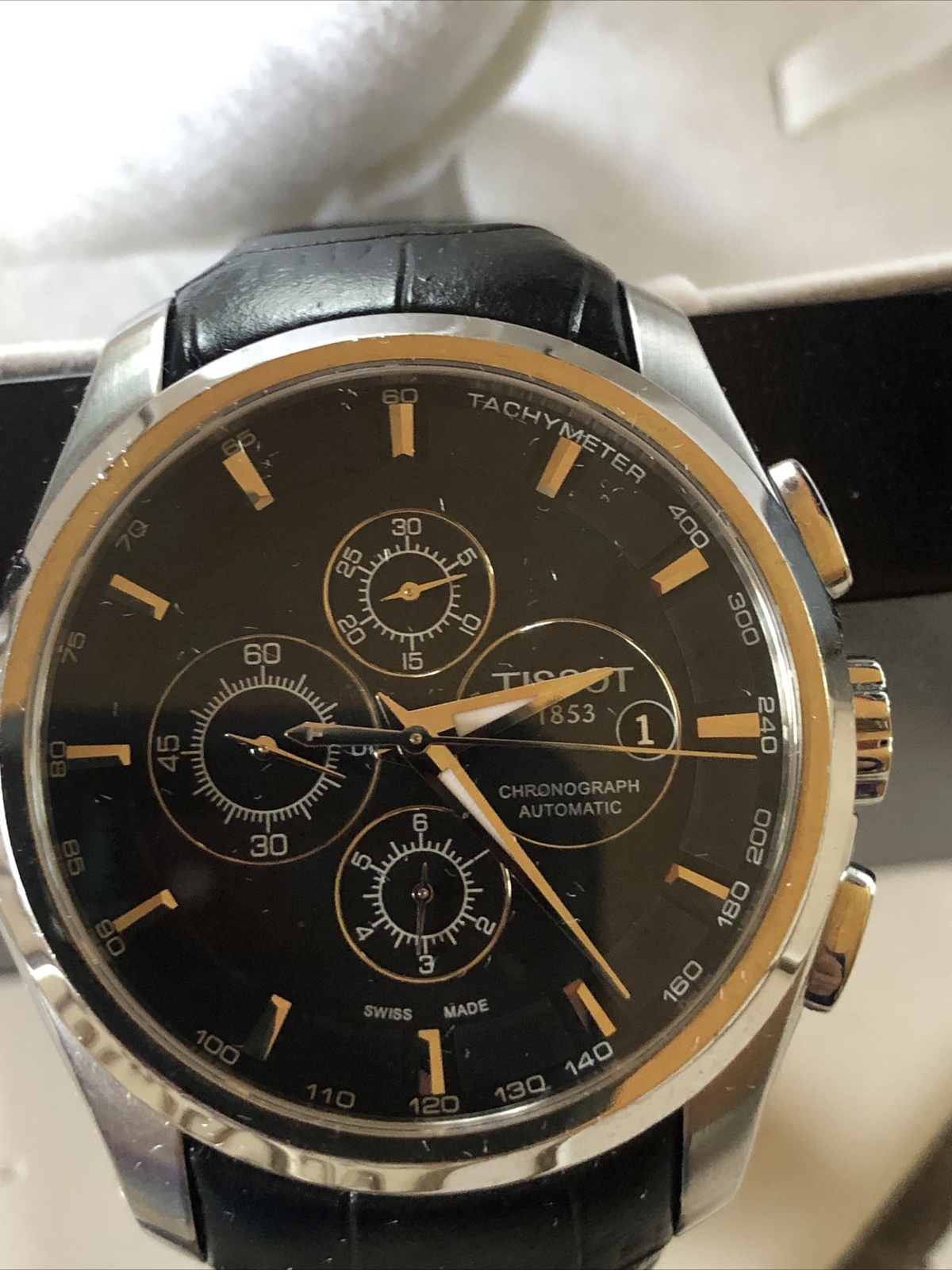 RARE Tissot 1853 Men’s Watch Automatic Excellent Leather Band T035627A