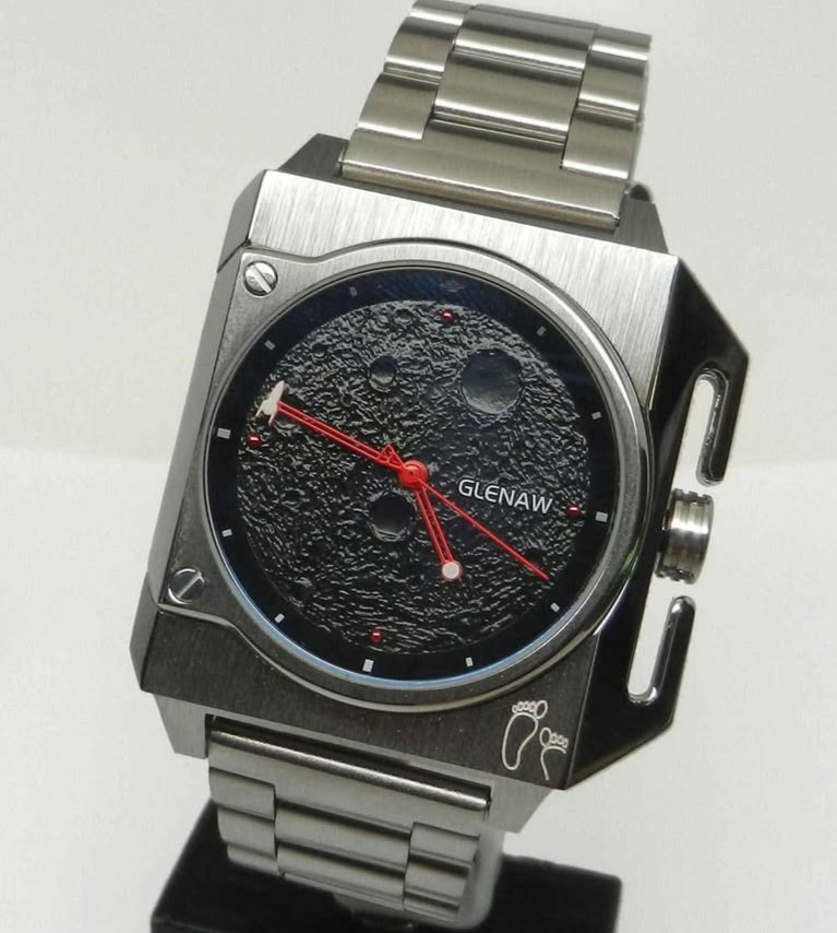 Men’s Automatic Stainless Mechanical Black Moon Dial Exhibition Back 41mm Watch