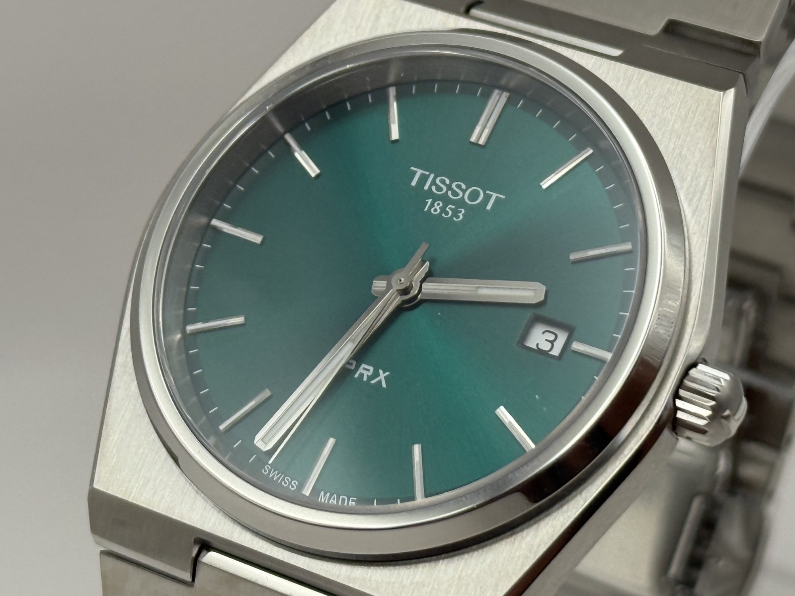 Tissot PRX Classic Quartz Tonneau Shape Men Wristwatch 40 mm – T1374101109100