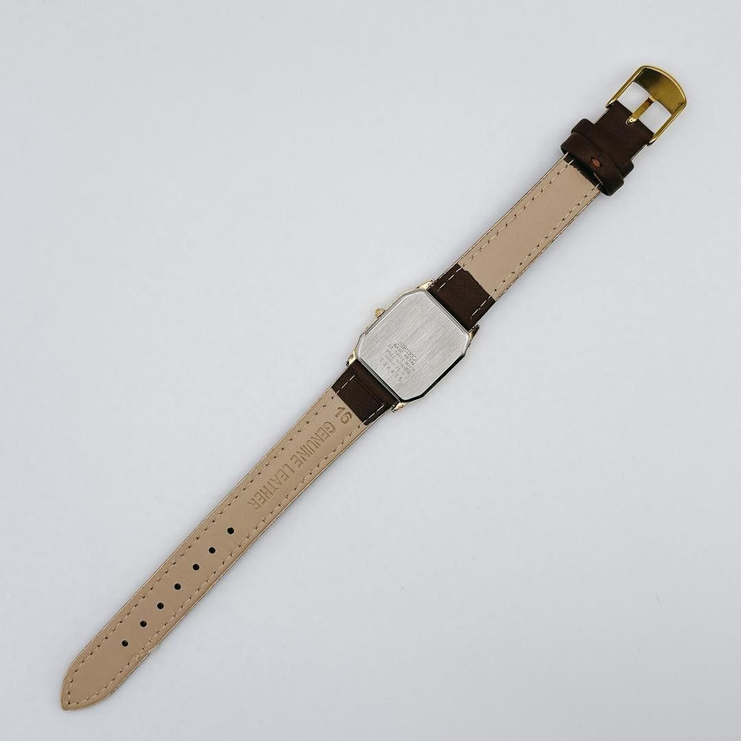 Slim Working Battery Strap Replacement SEIKO Men s Wristwatch Octagon Gold