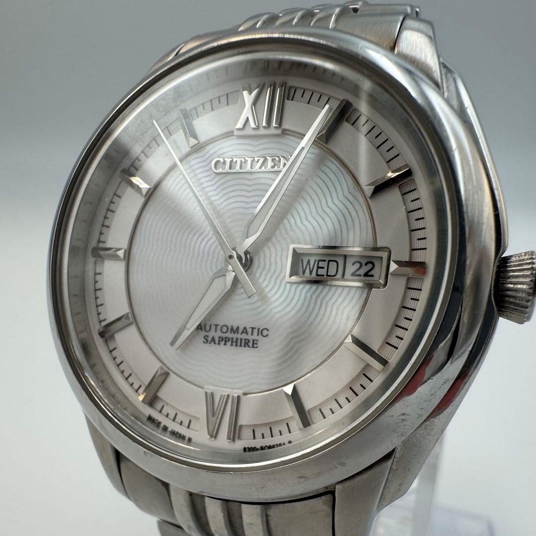 Citizen 8200-SO55725 Automatic Shell Dial Day Date Watch 39.3mm
