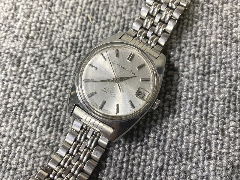 CITIZEN Homer Date PARA WATER 17J Hand-Wind Plastic Crystal Men’s Watch Junk